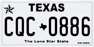 TX license plate CQC0886