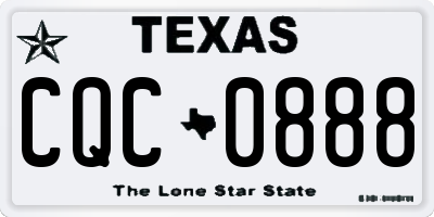 TX license plate CQC0888