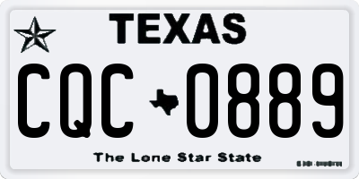 TX license plate CQC0889