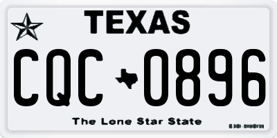 TX license plate CQC0896