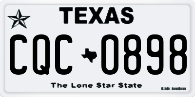 TX license plate CQC0898