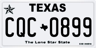 TX license plate CQC0899