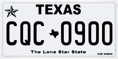 TX license plate CQC0900