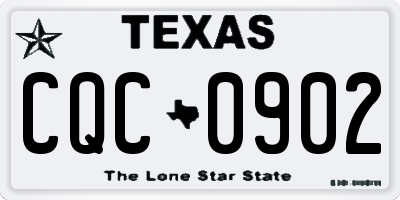 TX license plate CQC0902