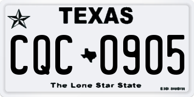 TX license plate CQC0905