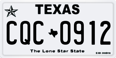 TX license plate CQC0912