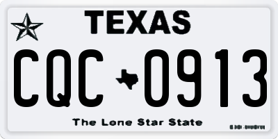 TX license plate CQC0913