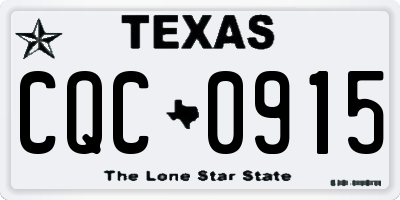 TX license plate CQC0915