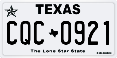 TX license plate CQC0921