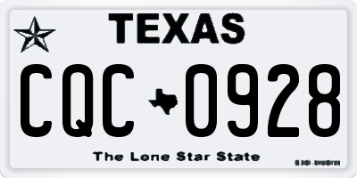 TX license plate CQC0928