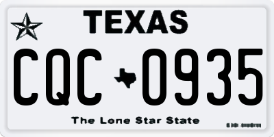 TX license plate CQC0935