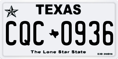 TX license plate CQC0936
