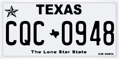 TX license plate CQC0948
