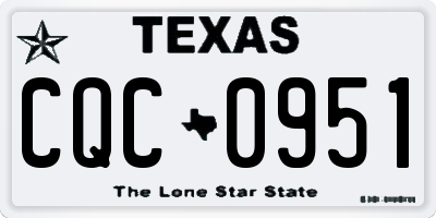 TX license plate CQC0951