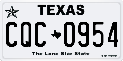 TX license plate CQC0954