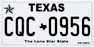 TX license plate CQC0956