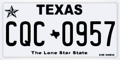 TX license plate CQC0957