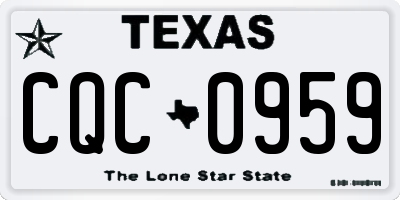 TX license plate CQC0959