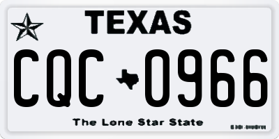 TX license plate CQC0966