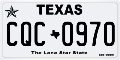 TX license plate CQC0970