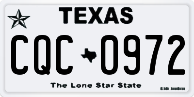 TX license plate CQC0972