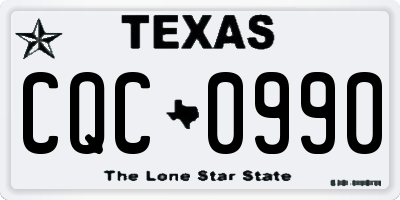 TX license plate CQC0990