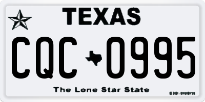 TX license plate CQC0995