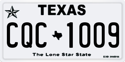 TX license plate CQC1009
