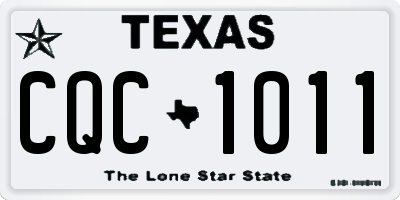 TX license plate CQC1011
