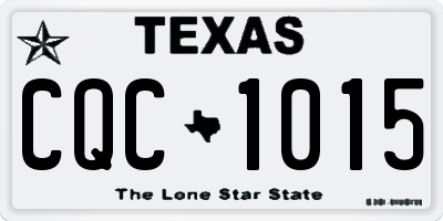 TX license plate CQC1015
