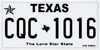TX license plate CQC1016