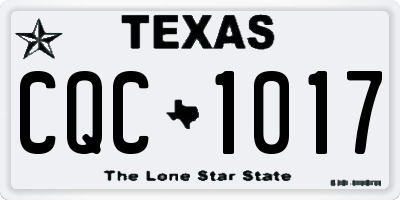 TX license plate CQC1017