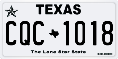TX license plate CQC1018