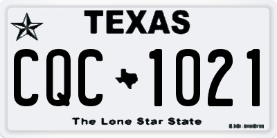 TX license plate CQC1021