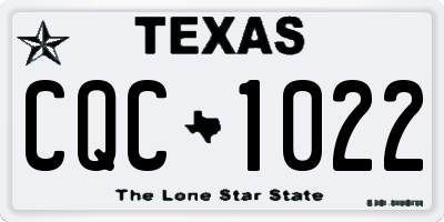 TX license plate CQC1022