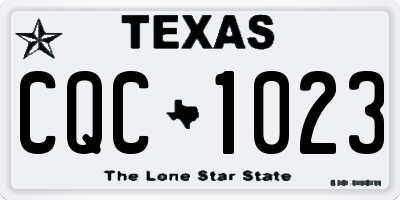 TX license plate CQC1023