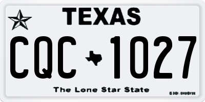 TX license plate CQC1027