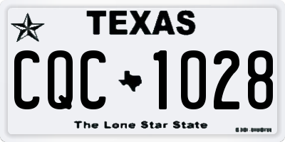 TX license plate CQC1028