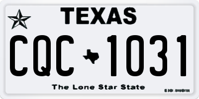 TX license plate CQC1031