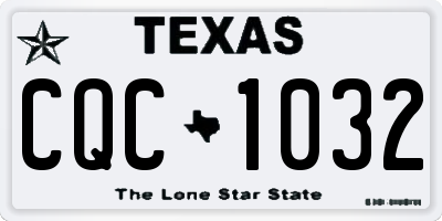 TX license plate CQC1032