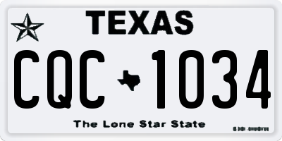 TX license plate CQC1034