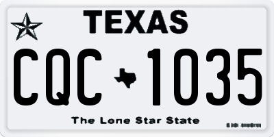 TX license plate CQC1035