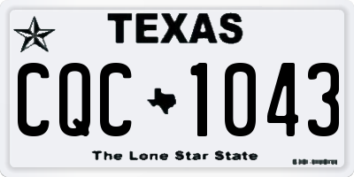 TX license plate CQC1043
