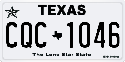 TX license plate CQC1046