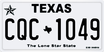 TX license plate CQC1049