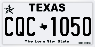 TX license plate CQC1050