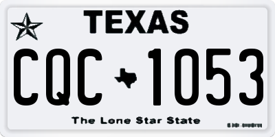 TX license plate CQC1053