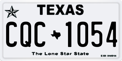 TX license plate CQC1054