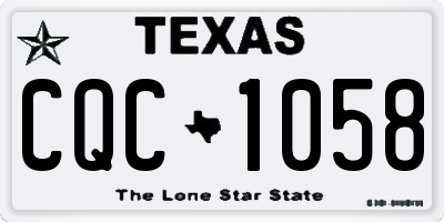 TX license plate CQC1058