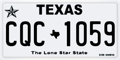 TX license plate CQC1059